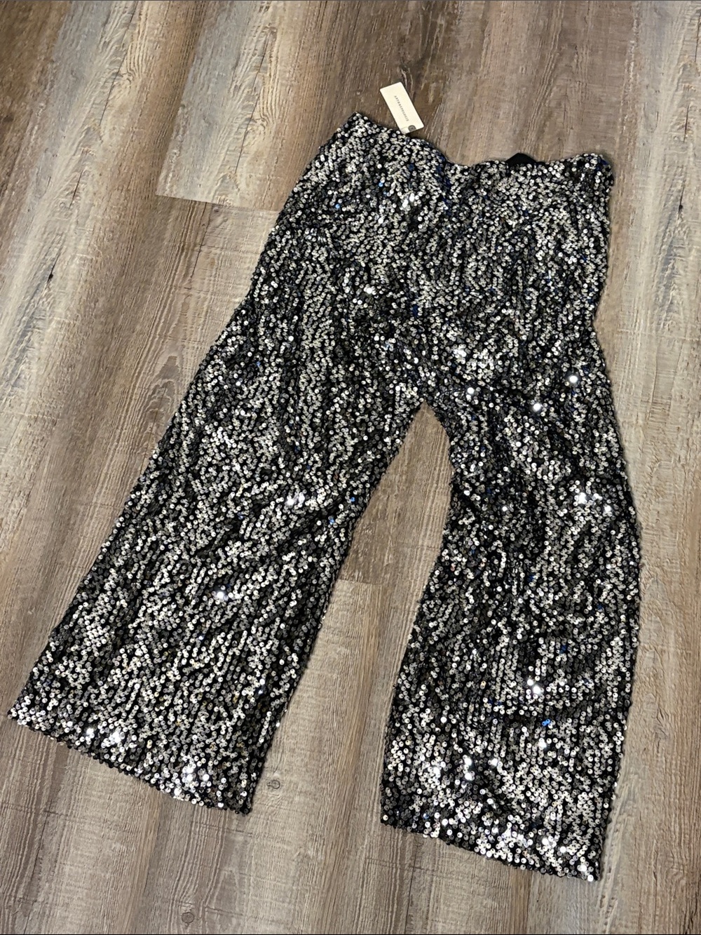 Anthropologie Black Garment with Silver Sequin Shine - Picture 6 of 6